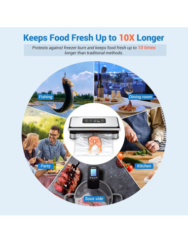 Selladora al Vacío INKBIRD 160W Automática con Doble Bomba