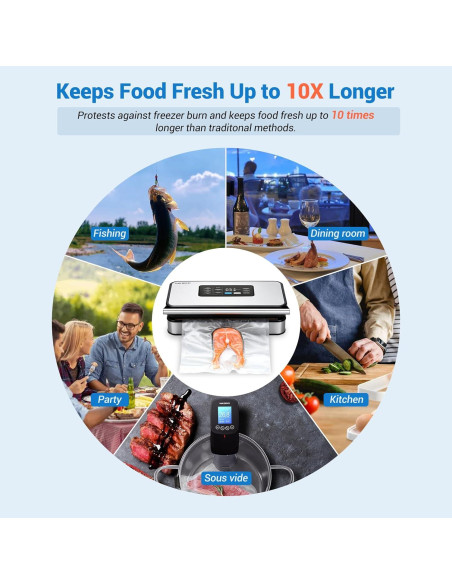 Selladora al Vacío INKBIRD 160W Automática con Doble Bomba