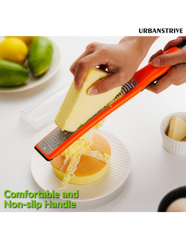 Rallador Zester Urbanstrive de Acero Inoxidable Fino Naranja