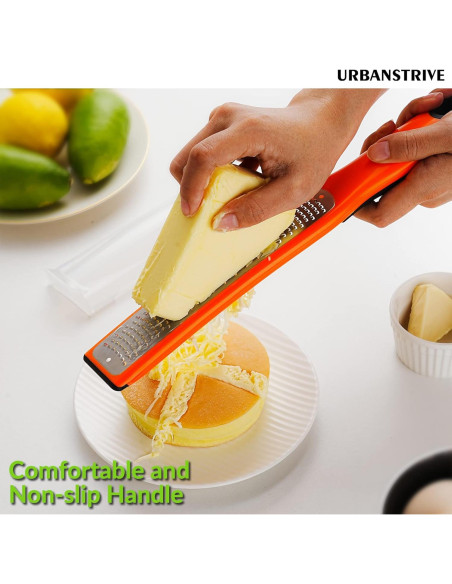Rallador Zester Urbanstrive de Acero Inoxidable Fino Naranja