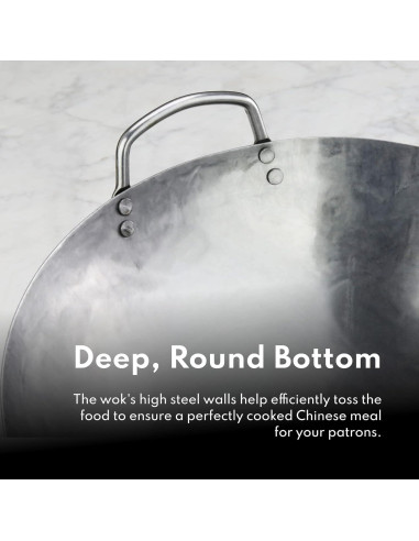 Wok de Acero al Carbono Nuevo Star 1028720 35,56 cm con Espátula