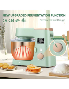 Mezclador de Pie Huanyu 6L Eléctrico Multifuncional Verde 2