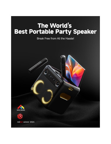 Máquina de Karaoke Ikarao Break X2 300W 2 Micrófonos