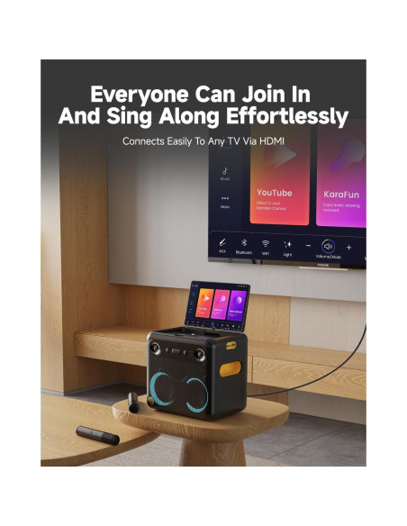 Máquina de Karaoke Ikarao Break X2 300W 2 Micrófonos