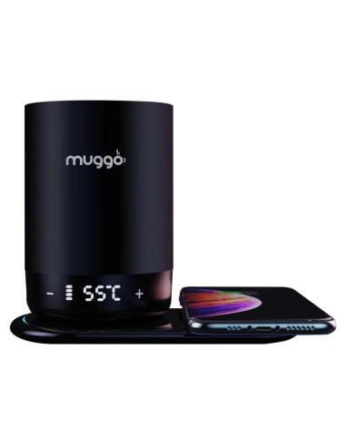 Taza Calentable Muggo 0.35L con Batería y Tapa Antiderrame