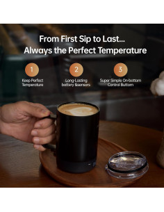 Taza Calentable Muggo 0.35L con Batería y Tapa Antiderrame 2