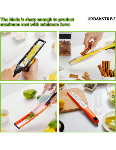 Rallador Zester Urbanstrive de Acero Inoxidable Fino Naranja