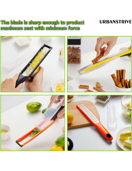 Rallador Zester Urbanstrive de Acero Inoxidable Fino Naranja
