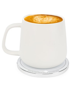 Taza Autocalentable APEKX 380ml Carga Inalámbrica 15W