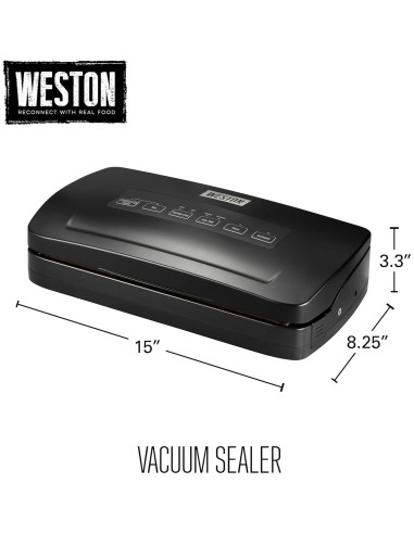 Máquina Selladora al Vacío Weston 65-3001-W 110W Negro