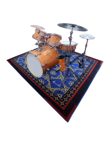 Alfombra de Tambor Aucuda 180x200 cm Antideslizante Azul