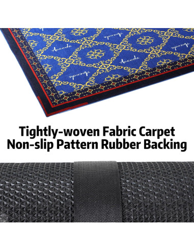 Alfombra de Tambor Aucuda 180x200 cm Antideslizante Azul