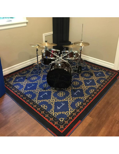 Alfombra de Tambor Aucuda 180x200 cm Antideslizante Azul