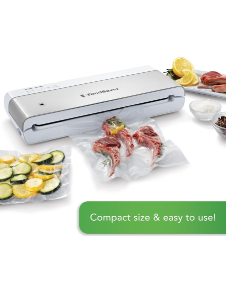 Máquina de Sellado al Vacío FoodSaver Compacta - Blanca