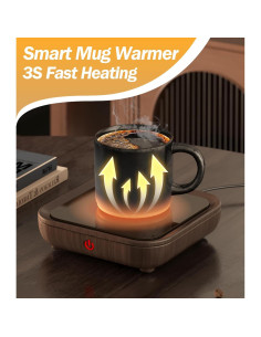 Calentador de Tazas Kepwam K2-wood 3 Niveles de Temperatura 2