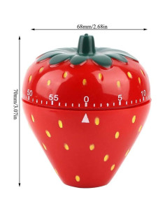 Temporizador de Cocina Mecánico TOPINCN Fresa Roja 60 Min 2