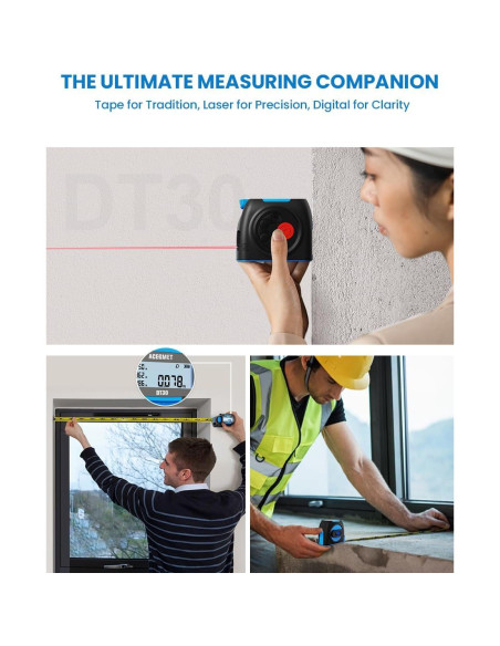 Cinta Métrica Láser Digital ACEGMET DT30-P2403 39,62 m