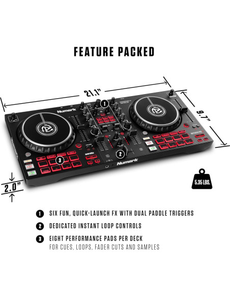 Controlador DJ Numark Mixtrack Pro FX 2 Decks USB