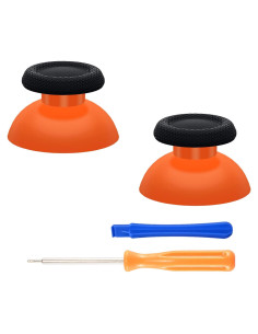 eXtremeRate Reemplazo Thumbsticks Naranja y Negro PS5/PS4