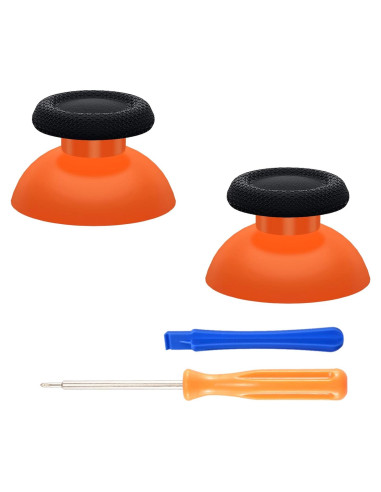 eXtremeRate Reemplazo Thumbsticks Naranja y Negro PS5/PS4