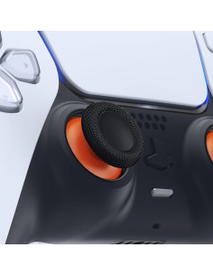 eXtremeRate Reemplazo Thumbsticks Naranja y Negro PS5/PS4 2
