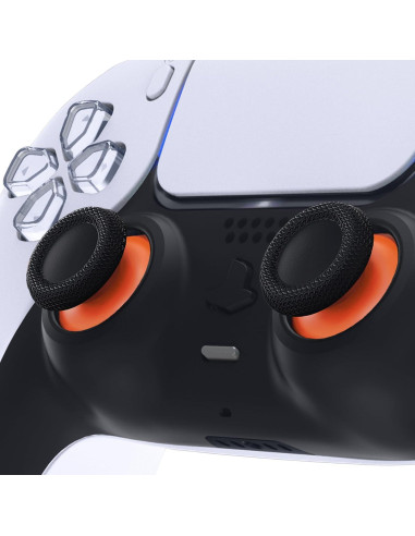 eXtremeRate Reemplazo Thumbsticks Naranja y Negro PS5/PS4