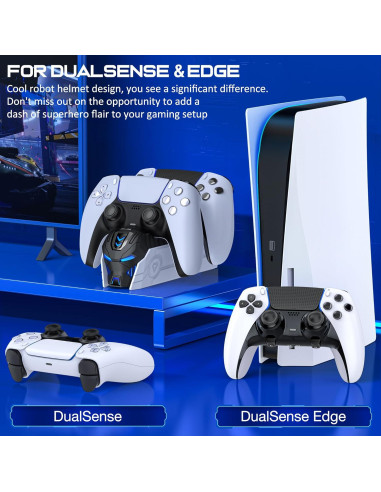 Estación de Carga Doble PS5 Svetaecho con LED - Carga Rápida