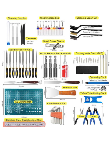 Kit de herramientas Mintion 82 piezas para impresora 3D