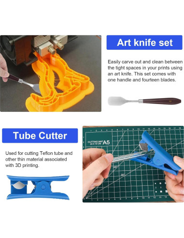 Kit de Herramientas para Impresora 3D KuanStore 55 Piezas