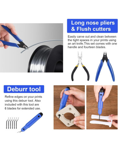 Kit de Herramientas para Impresora 3D KuanStore 55 Piezas