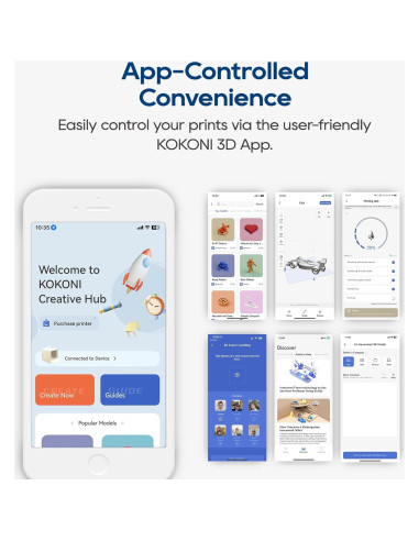 Impresora 3D KOKONI EC1, Compacta, Nivelación Automática