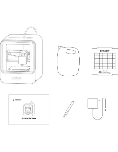 Impresora 3D KOKONI EC1, Compacta, Nivelación Automática