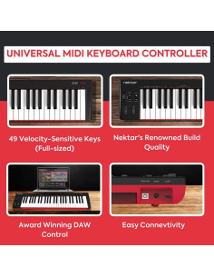 Controlador MIDI Nektar SE49 49 Teclas USB Negro 2