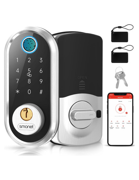 Cerradura Inteligente SMONET Y1-SNBF-S Huella Digital Bluetooth Cerradura Inteligente SMONET Y1-SNBF-S Huella Digital Bluetooth