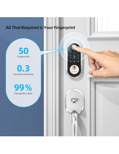 Cerradura Inteligente SMONET Y1-SNBF-S Huella Digital Bluetooth 2