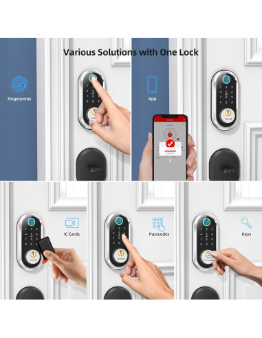 Cerradura Inteligente SMONET Y1-SNBF-S Huella Digital Bluetooth