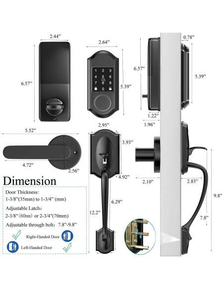 Cerradura Inteligente Narpult Smart con Manijas y App