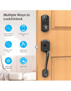 Cerradura Inteligente SMONET A1-BBF2H-S con Huella Dactilar 2