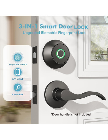 Cerradura Inteligente EUERTE DF01T Huella Dactilar Bluetooth