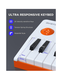 Controlador MIDI EMK-25 Bluetooth 25 teclas y 9 pads 2