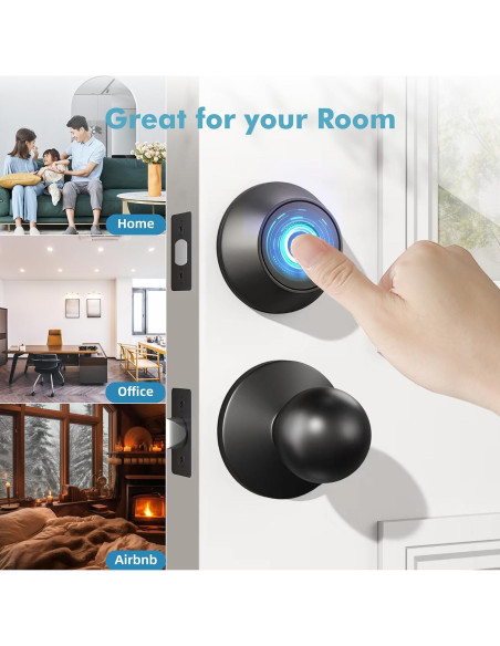 Cerradura Inteligente EUERTE DF01T Huella Dactilar Bluetooth