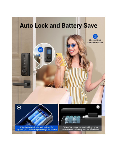 Cerradura Inteligente Proscenic L60 con Huella Dactilar