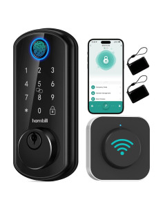 Cerradura Inteligente Hornbill Y4-BWF-H WiFi con Huella Dactilar