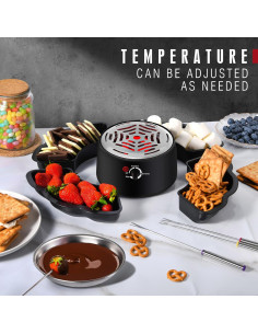 Horno eléctrico 2 en 1 CHOCOSMORE para S'mores y fondue 2