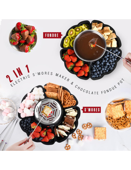 Horno eléctrico 2 en 1 CHOCOSMORE para S'mores y fondue