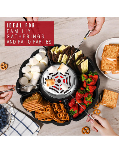 Horno eléctrico 2 en 1 CHOCOSMORE para S'mores y fondue