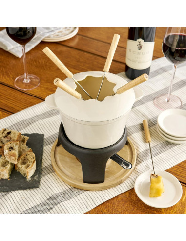 Juego de Fondue de Hierro Fundido Twine 21.5 cm con Soporte