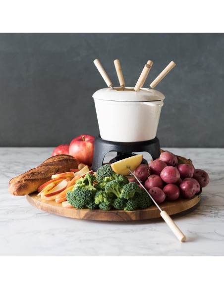 Juego de Fondue de Hierro Fundido Twine 21.5 cm con Soporte