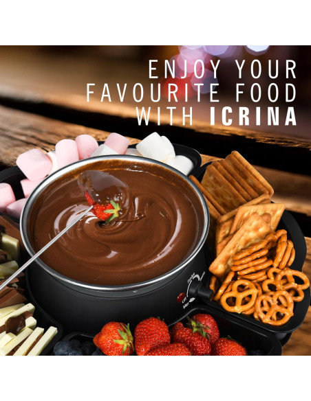 Juego de Fondue y S'mores ICRINA 280W con Control de Temperatura