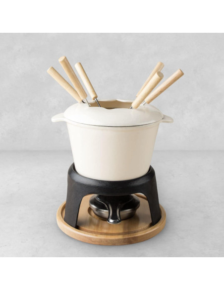 Juego de Fondue de Hierro Fundido Twine 21.5 cm con Soporte